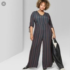 Teal and orange jumpsuit